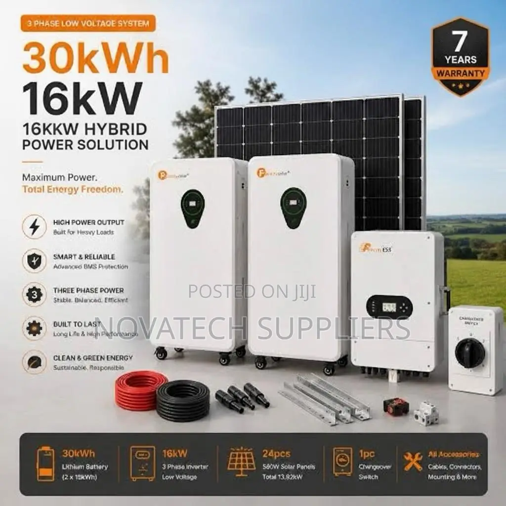 30kWh Felicity Lithium Solar Kit With All Accessories for Installation