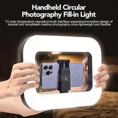 Gadgets Way E30 Square Selfie Ring Light Cell Phone Holder