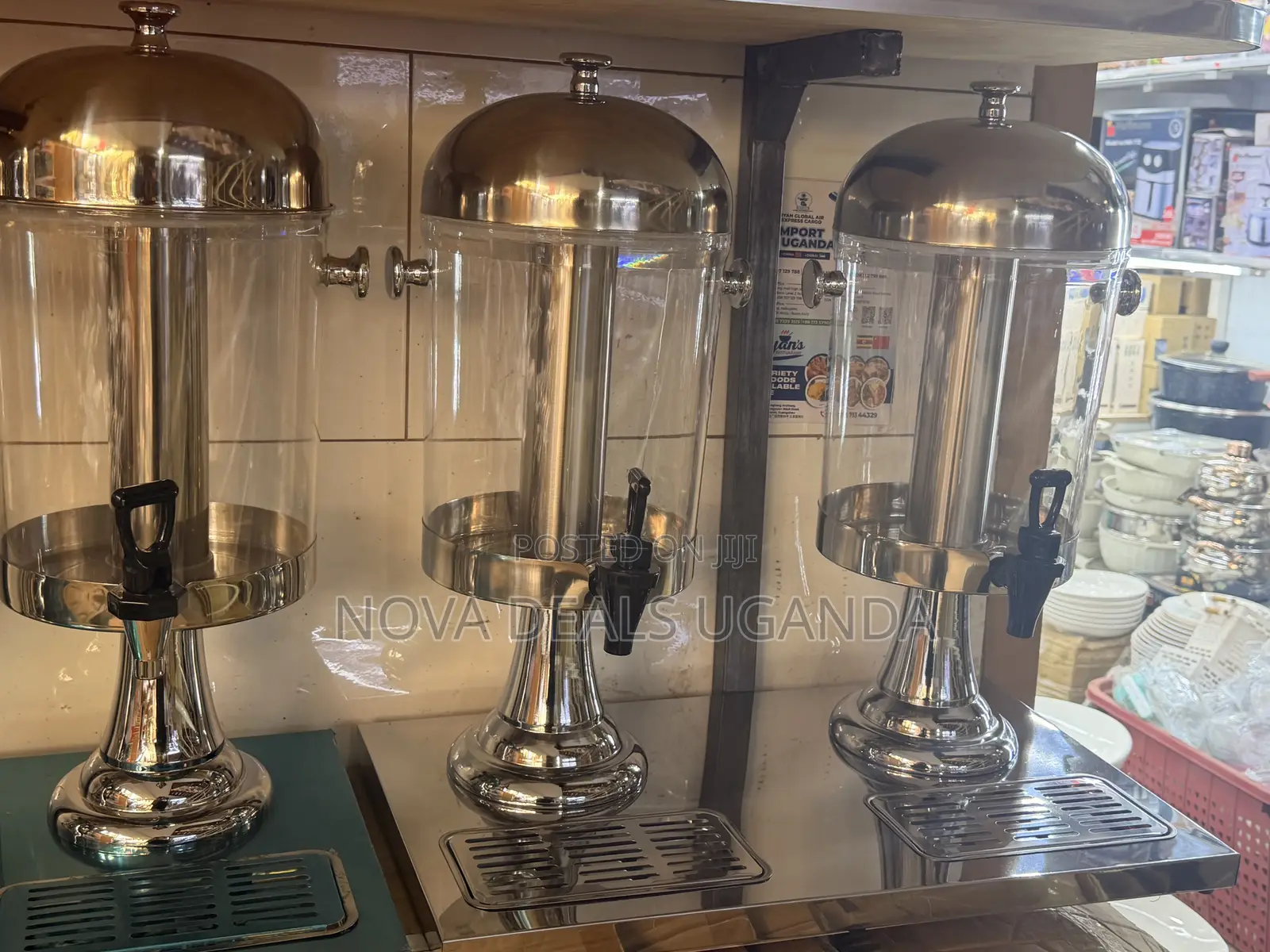 Commercial Stainless Steel Double Non-Electric Juice Dispenser 16L