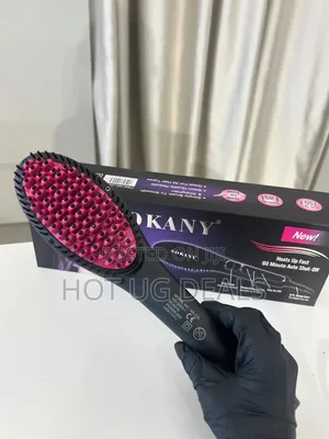 Sokany Electric Hair Straightener Brush - Black