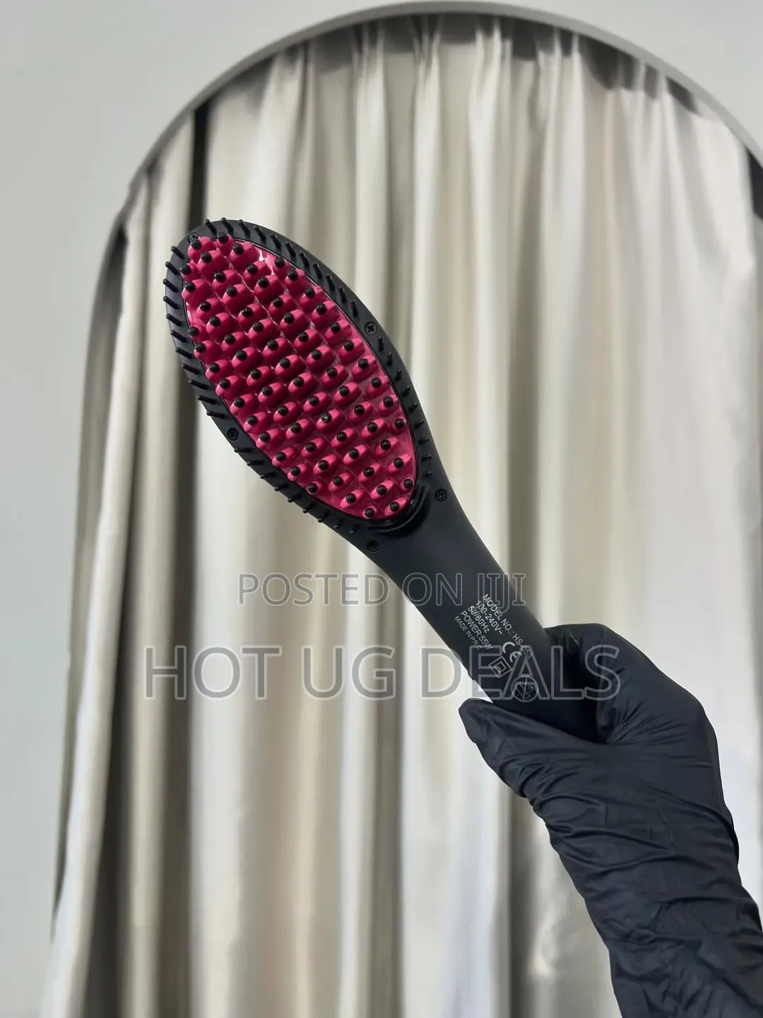 Sokany Electric Hair Straightener Brush - Black