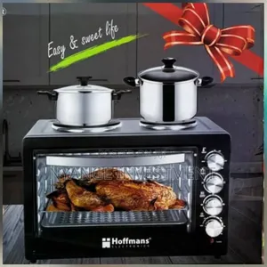 Hoffmans HM-753 Electric Oven 55L Capacity With Two Hot Plates on Top.