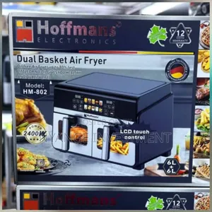 Hoffmans Electronics Dual Basket Air Fryer, HM-802. Double Air Fryer