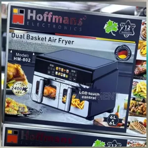 Hoffmans Electronics Dual Basket Air Fryer, HM-802. Double Air Fryer