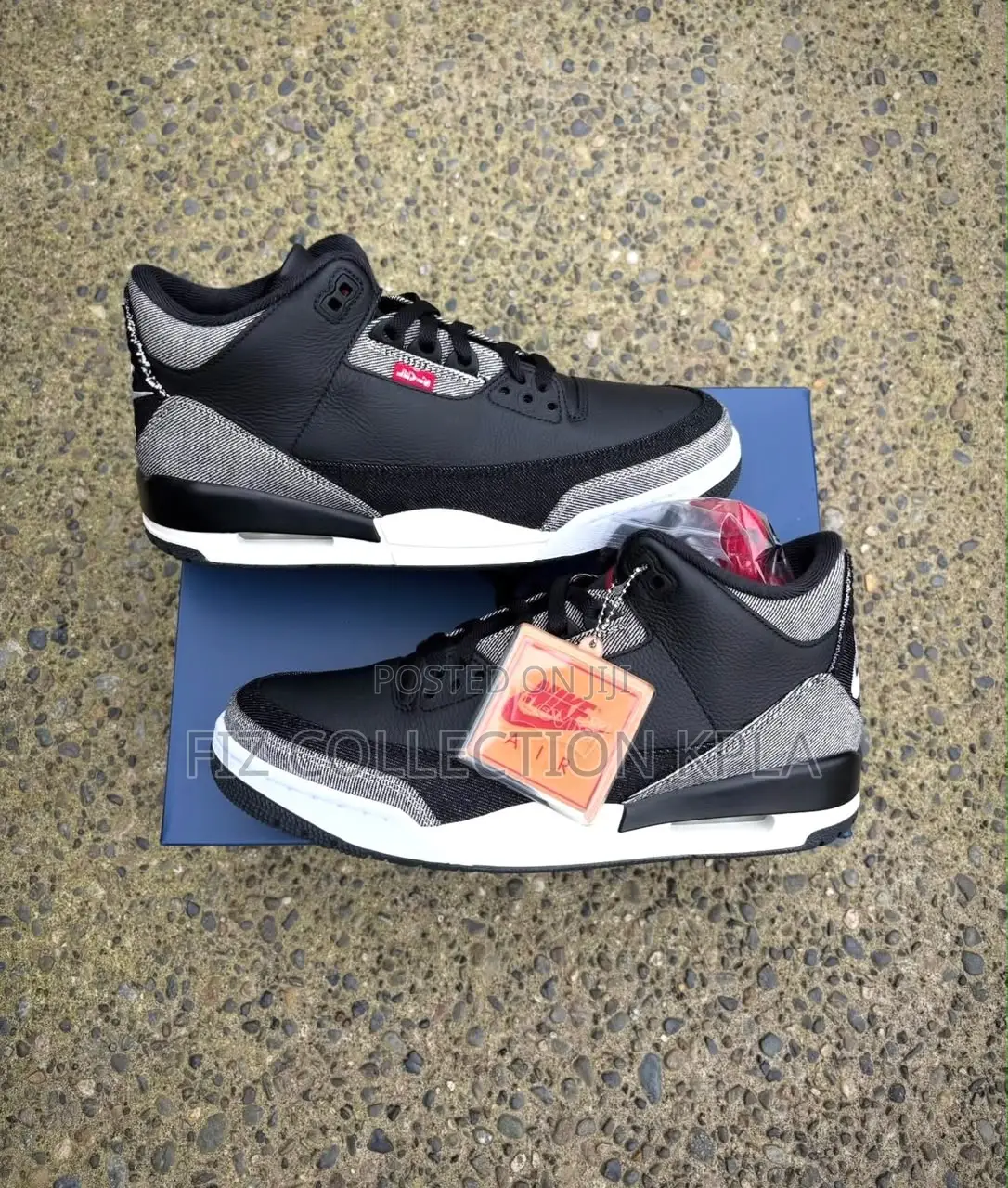 Original Nike Air Jordan 3 Retro X Levi’s Black Casual Sneakers