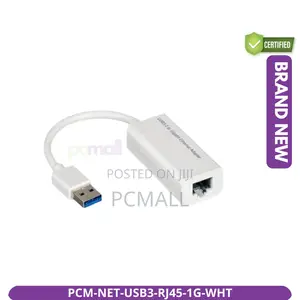 USB 3.0 RJ45 Gigabit Ethernet Adapter 1000Mbps White New