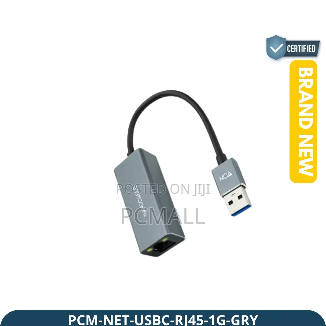 USB-C RJ45 Gigabit Adapter 1000Mbps Brand New Grey