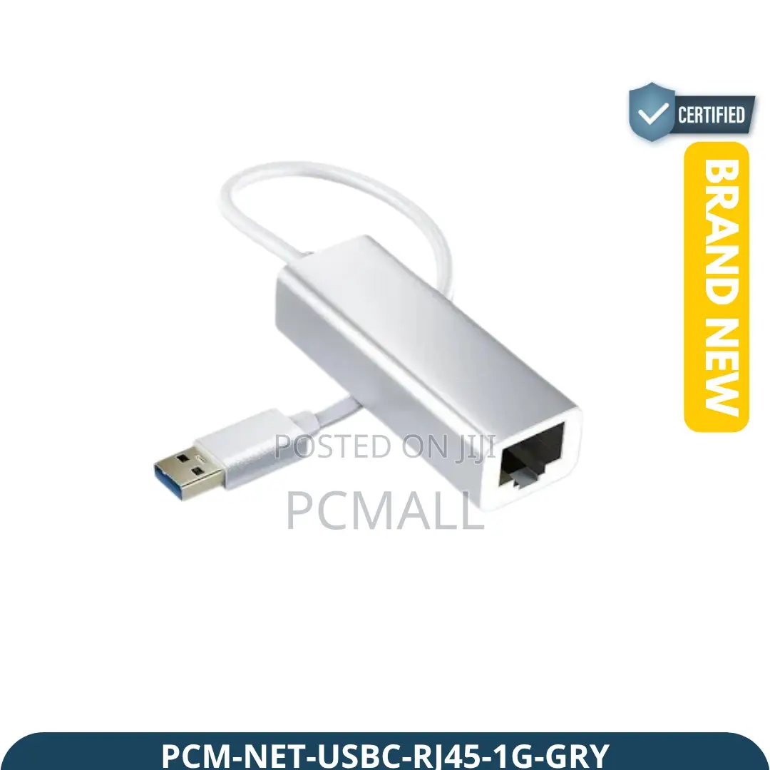 USB-C RJ45 Gigabit Adapter 1000Mbps Brand New Grey