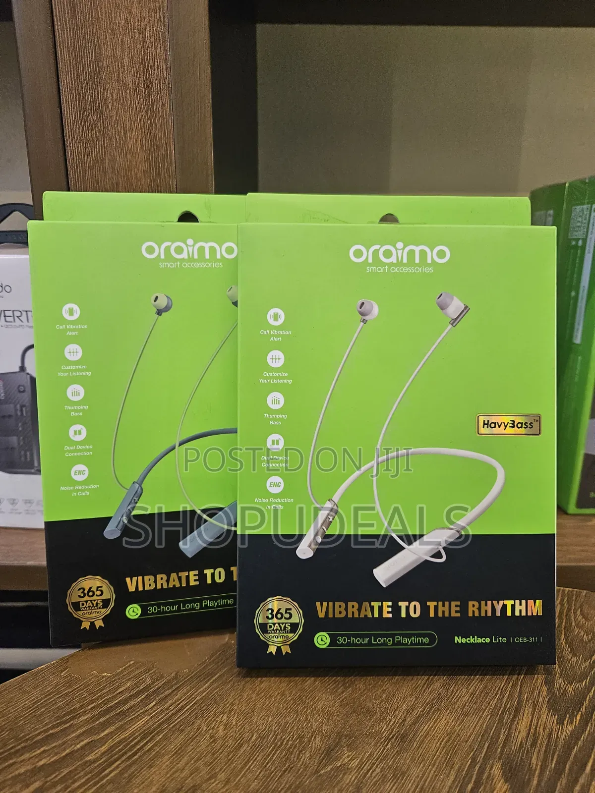 Oraimo Necklace Lite Wireless Neckband Earphones Featuring Call Vibrat