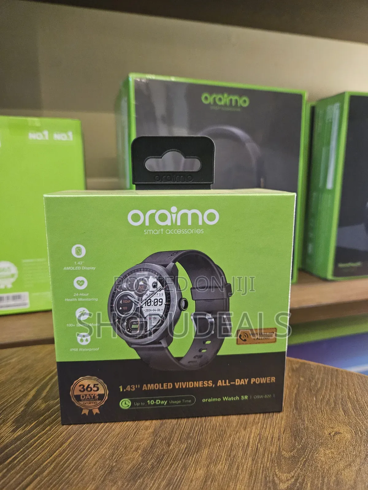 Oraimo Watch 5R 1.43'' Amoled IP68 Smart Watch 100+ Sports Smart Modes
