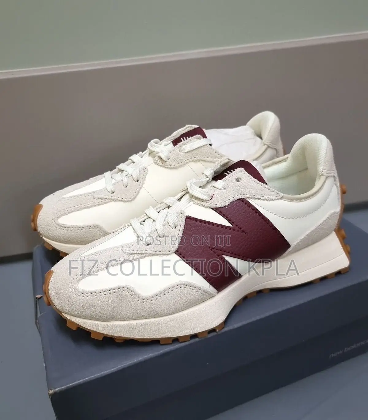 New Balance 327 Moonbeam Burgundy Casual Sneakers