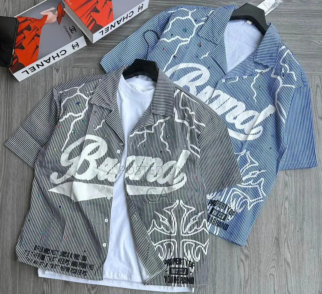 American Retro Street Style Checked Short-Sleeved Shirts