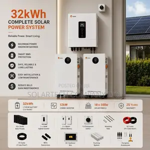 Original 32kWh SRNE Solar System With 12kW Hybrid Inverter for Sale