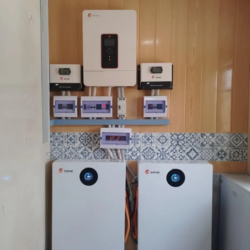 32kWh SRNE Solar System With 12kW Hybrid Inverter With All Accessories