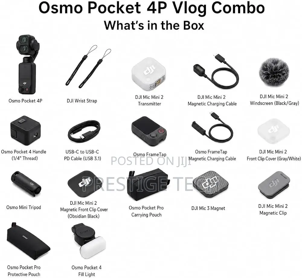 Dji Osmo Pocket 4P Vlog Combo Gimbal Camera With Mic Mini 2