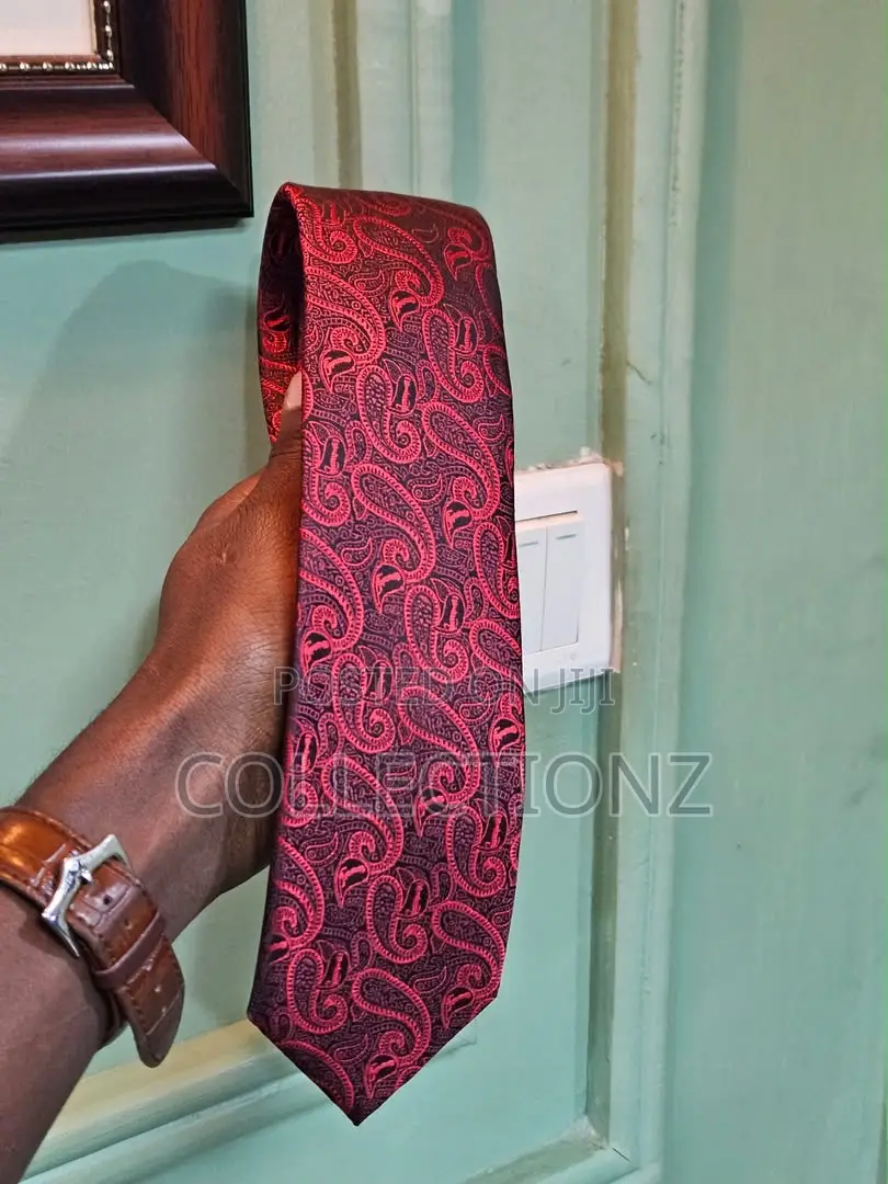 Burgundy Paisley Silk Men’s Tie