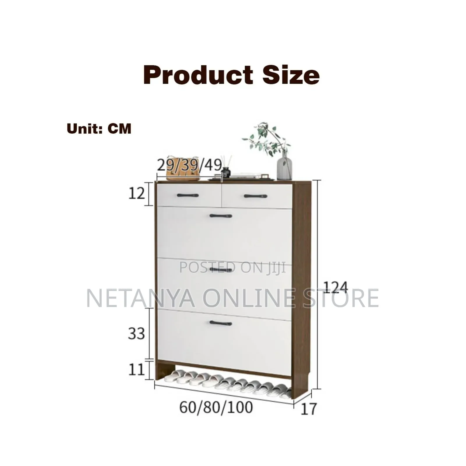 Flip Drawer Modern Shoe Cabinet