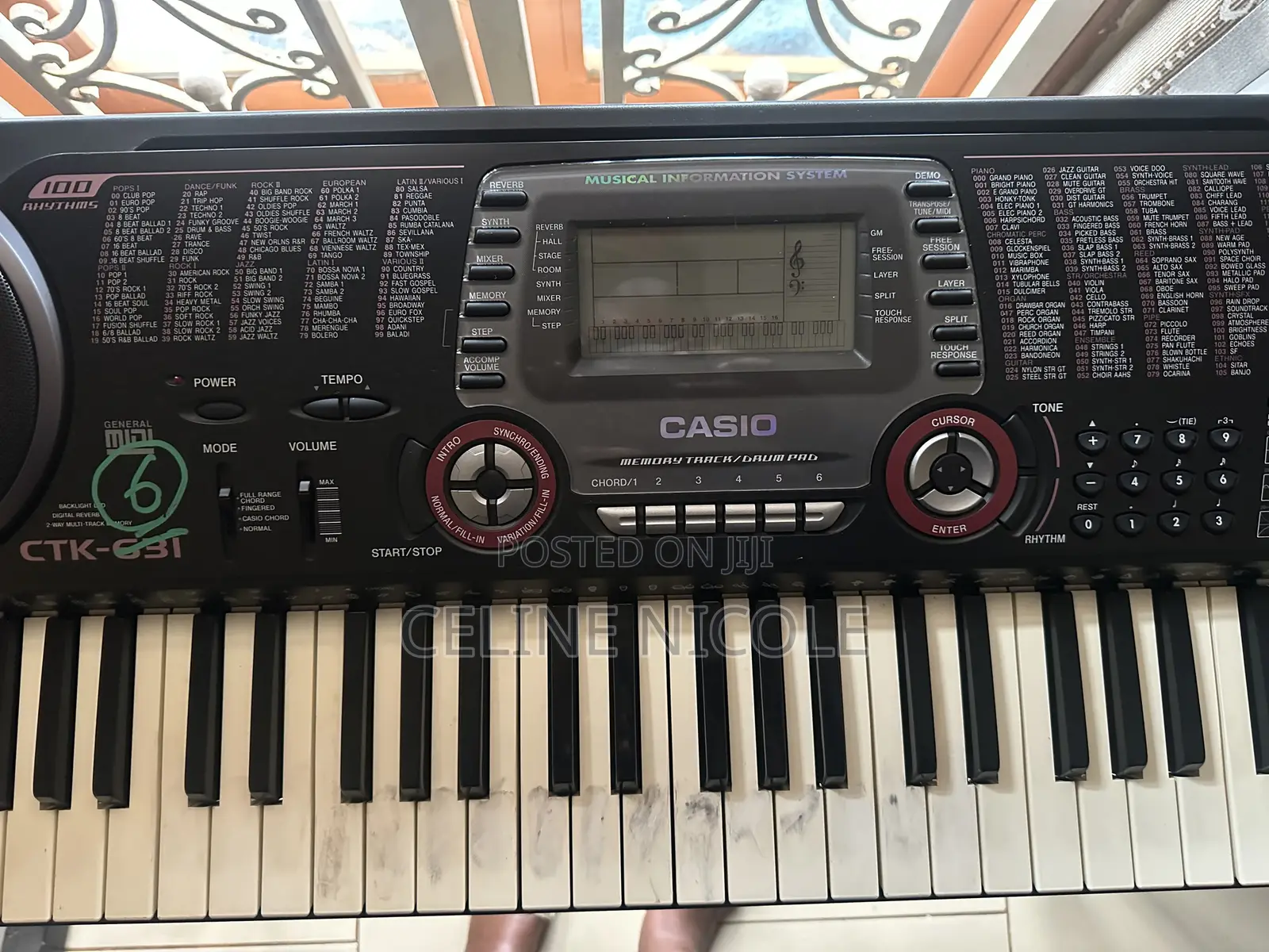 Casio CTK-631 Electronic Keyboard and Stand.
