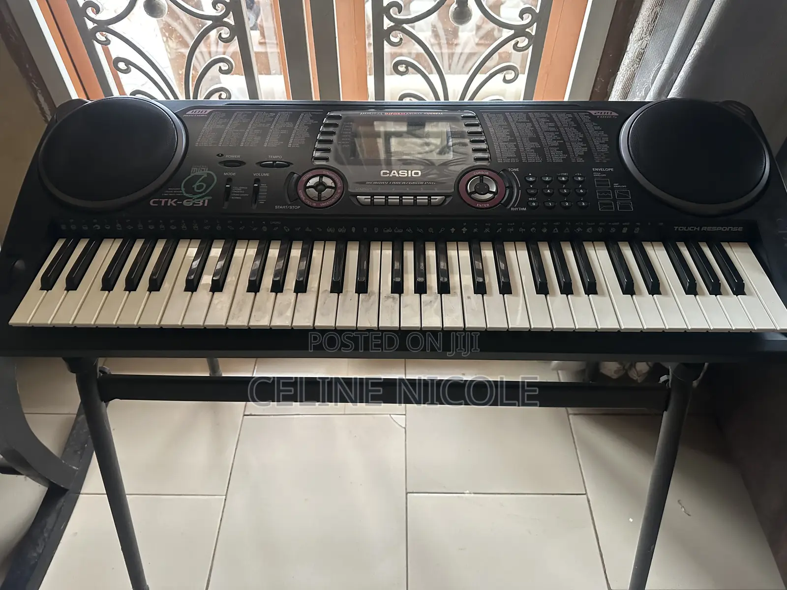 Casio CTK-631 Electronic Keyboard and Stand.