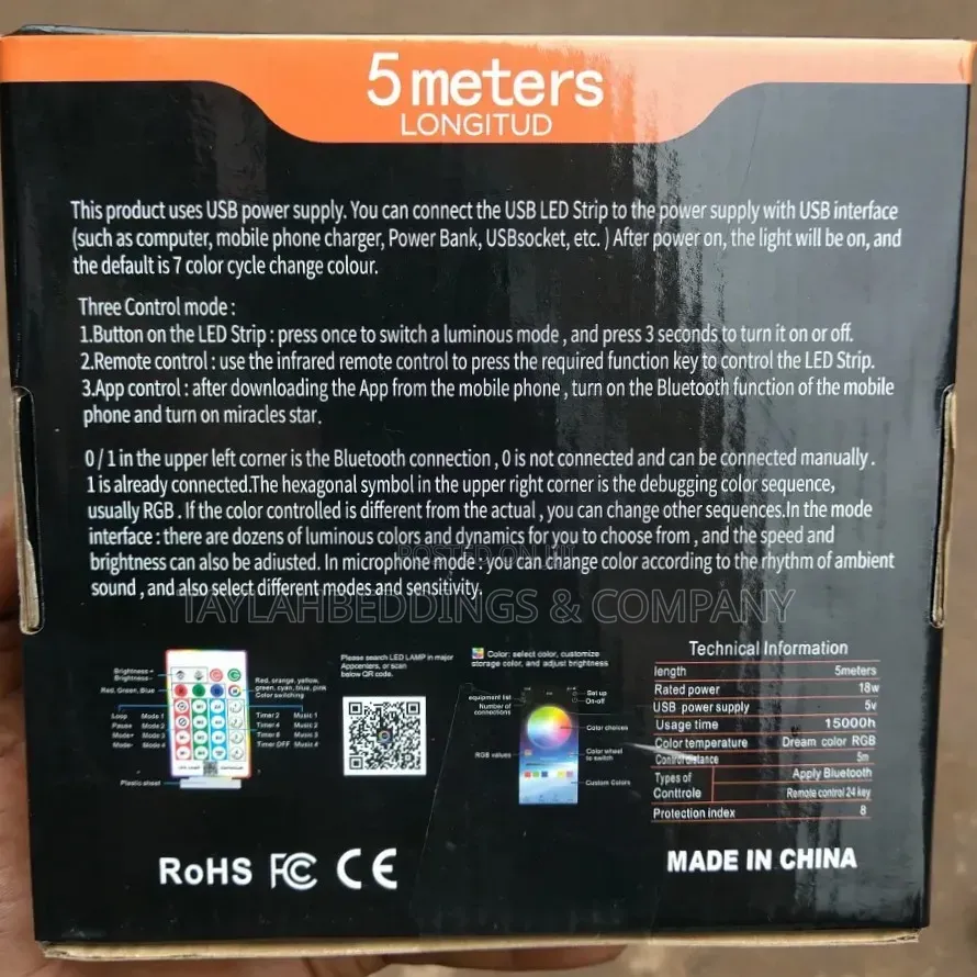 Smart Neon Rope Lights 5m LED Strip Lights APP Remote Control Color