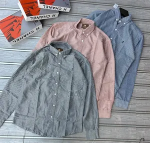 Men's Long-Sleeve Button-Down Shirts Polo Shirt