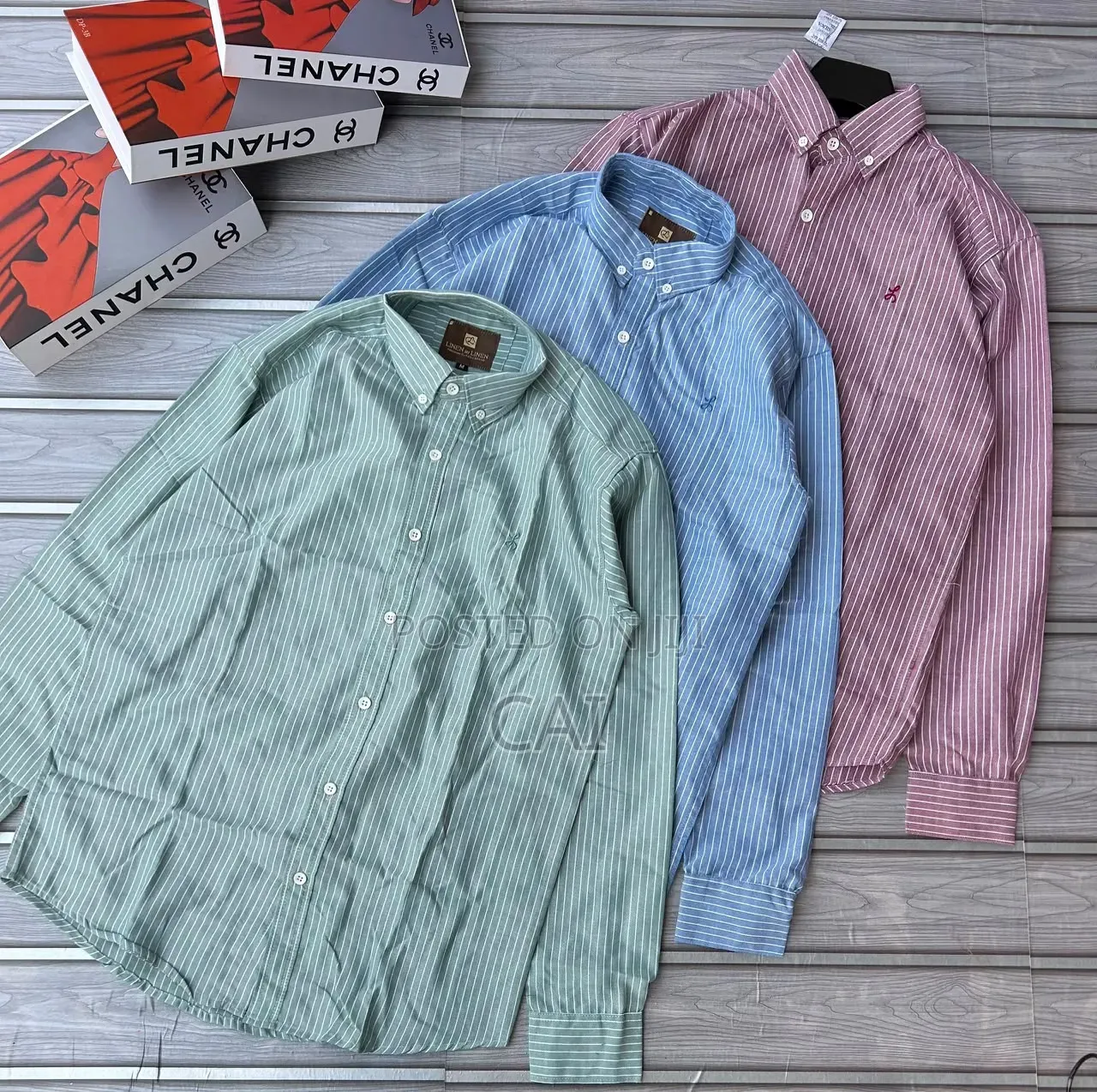 Men's Long-Sleeve Button-Down Shirts Polo Shirt