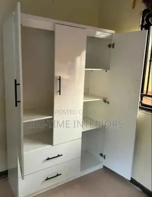 Freestanding White Wardrobe