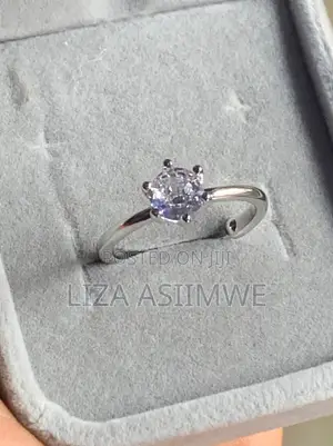 Solitaire Ring Featuring a 6-Prong Set Cubic Zirconia Stone