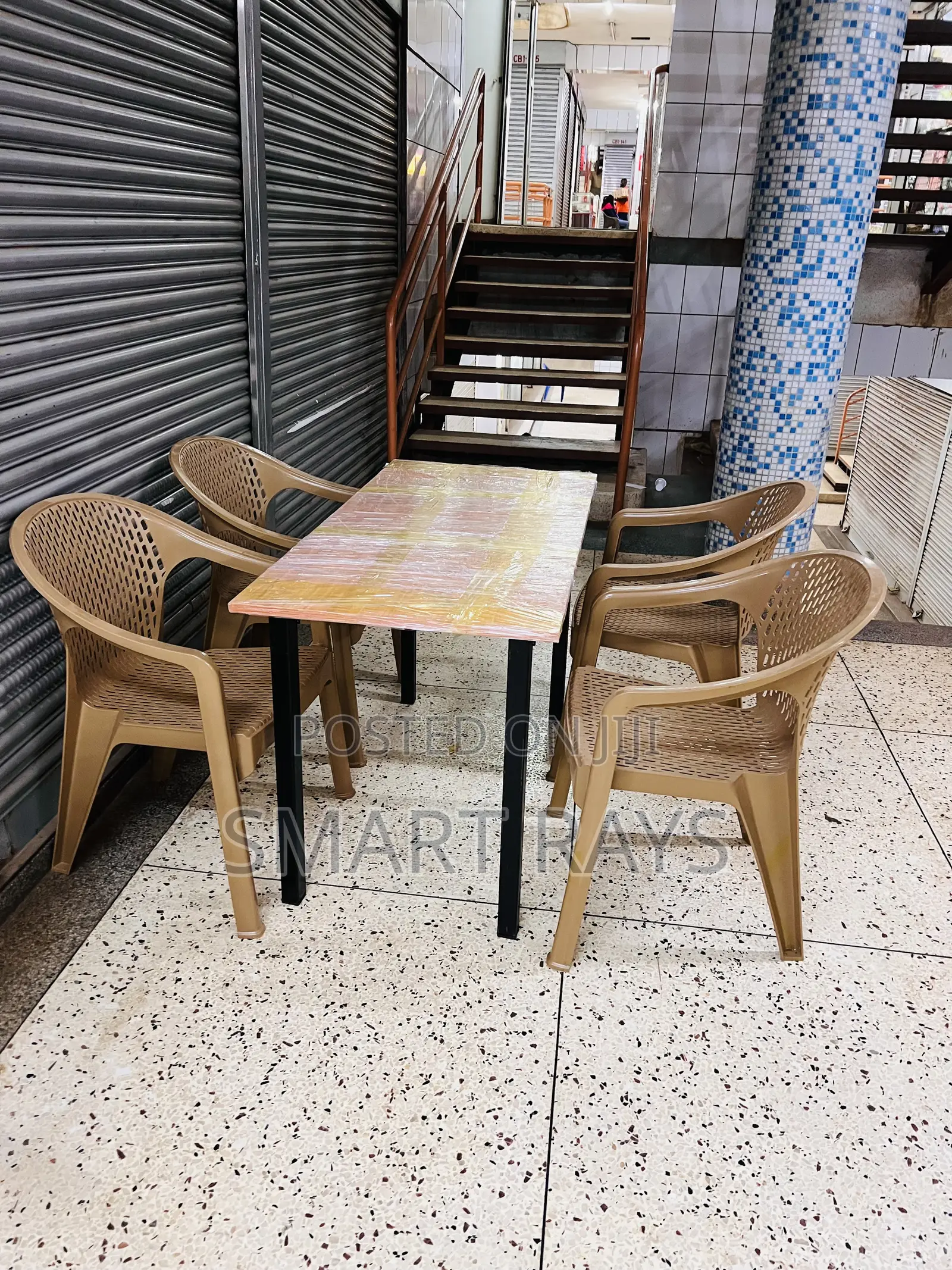 Rectangular Wooden Folding Table Set