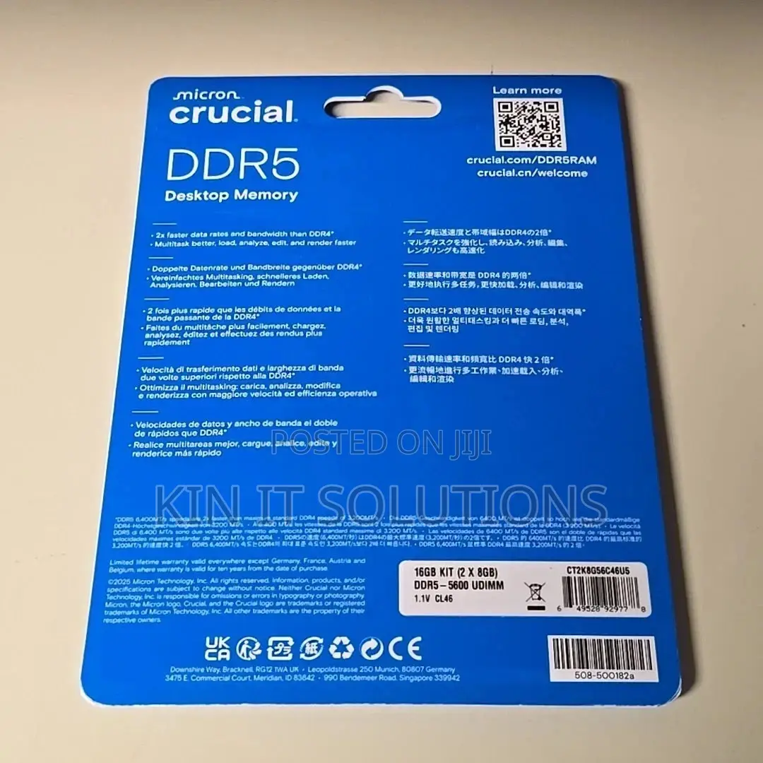 Crucial 16GB DDR5 Desktop Memory Module