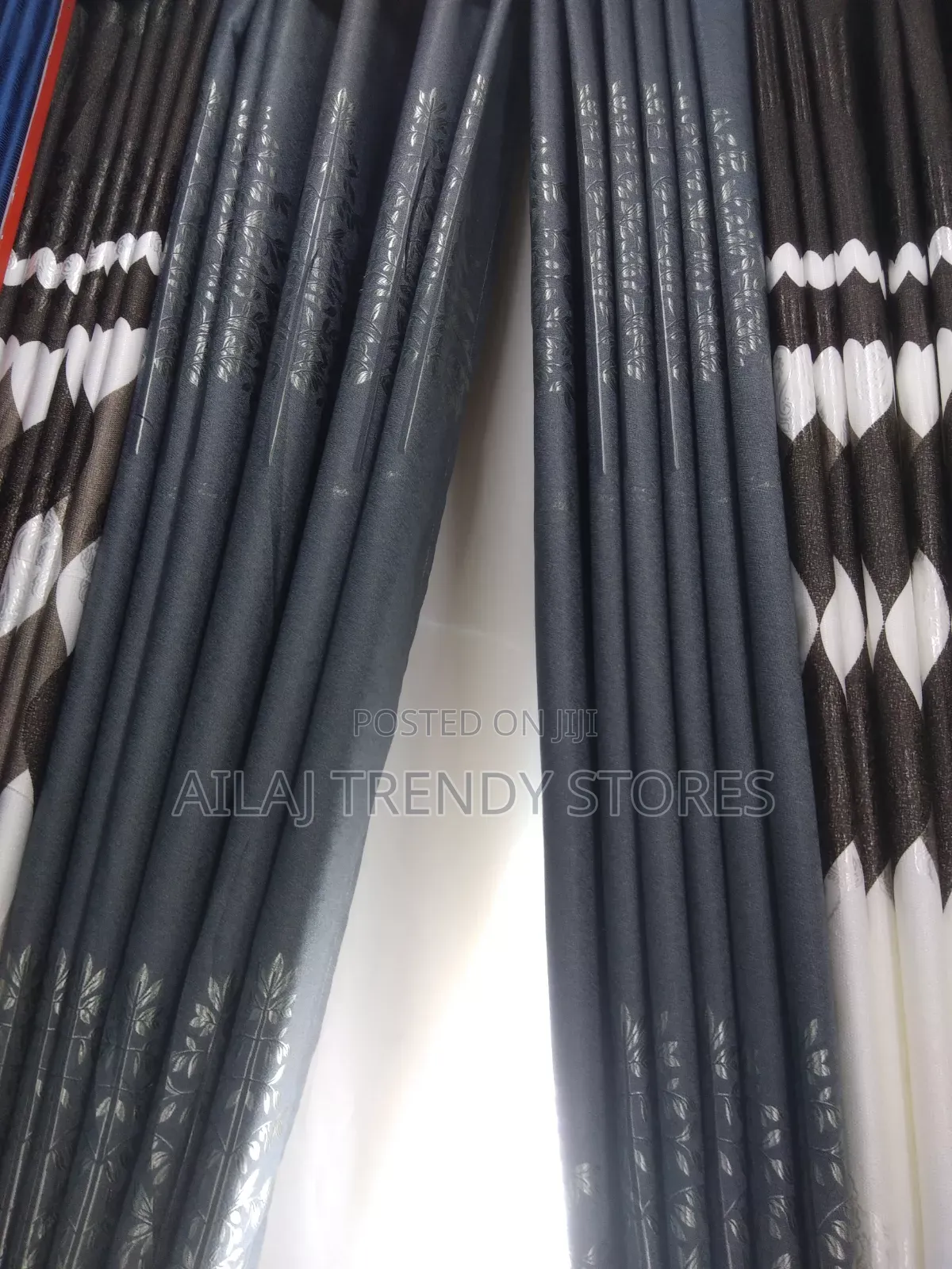 Introspective Gray Curtains Per Metre