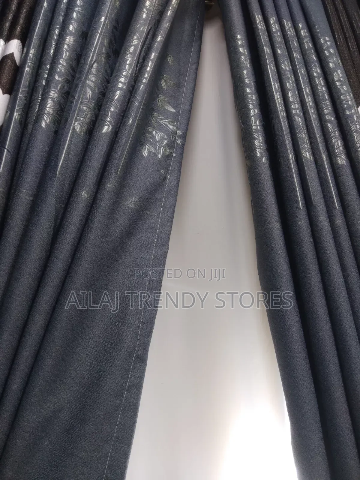Introspective Gray Curtains Per Metre