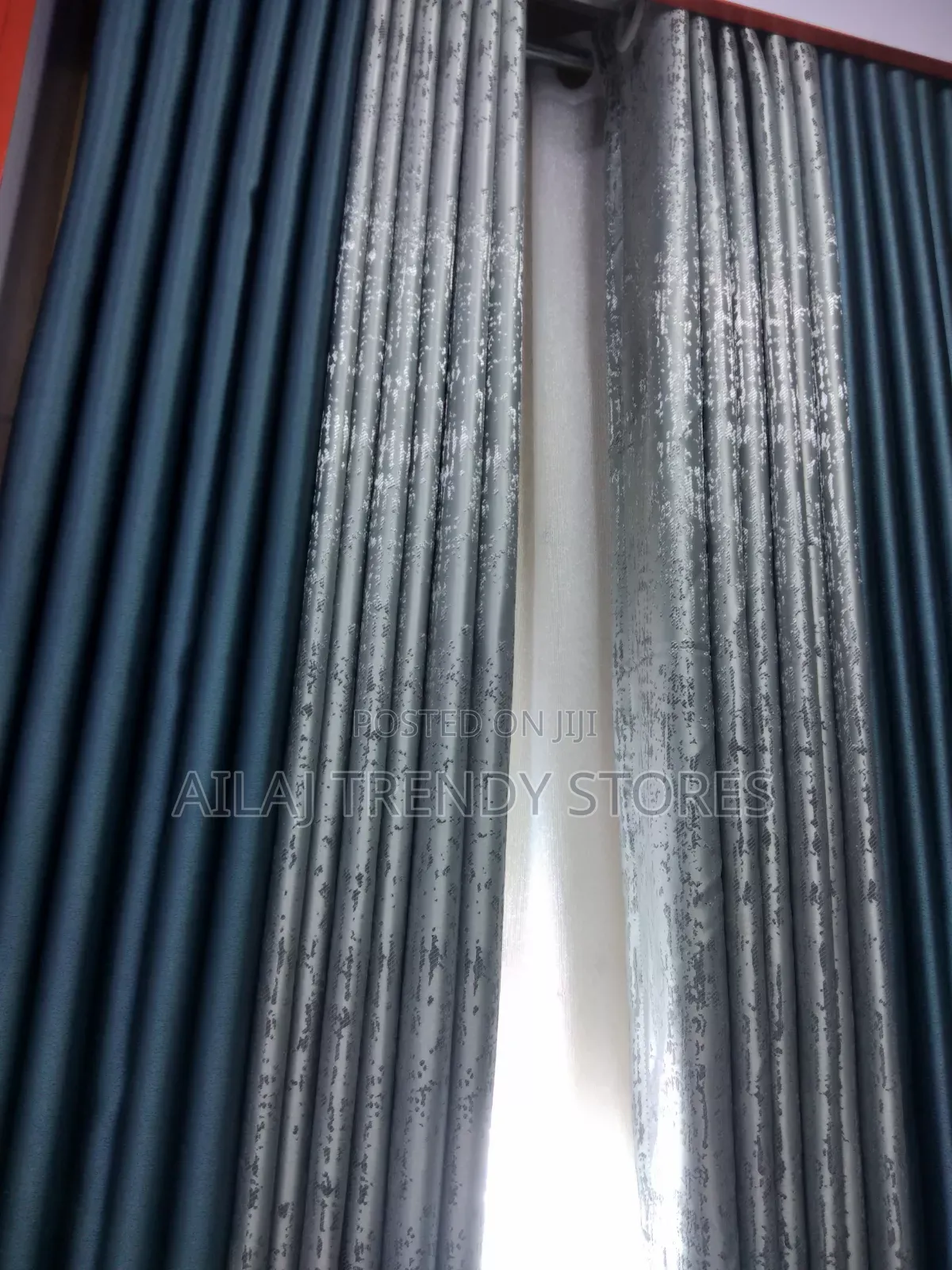Introspective Gray Curtains Per Metre