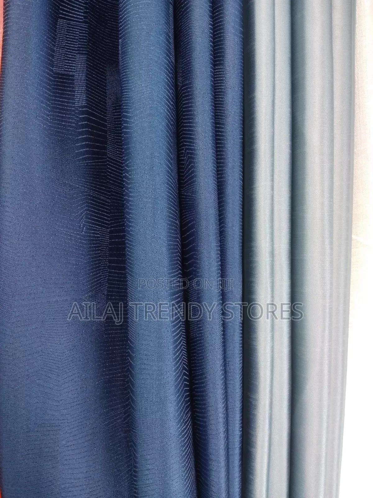 Timeless and Gentle Blue Curtains Per Metre