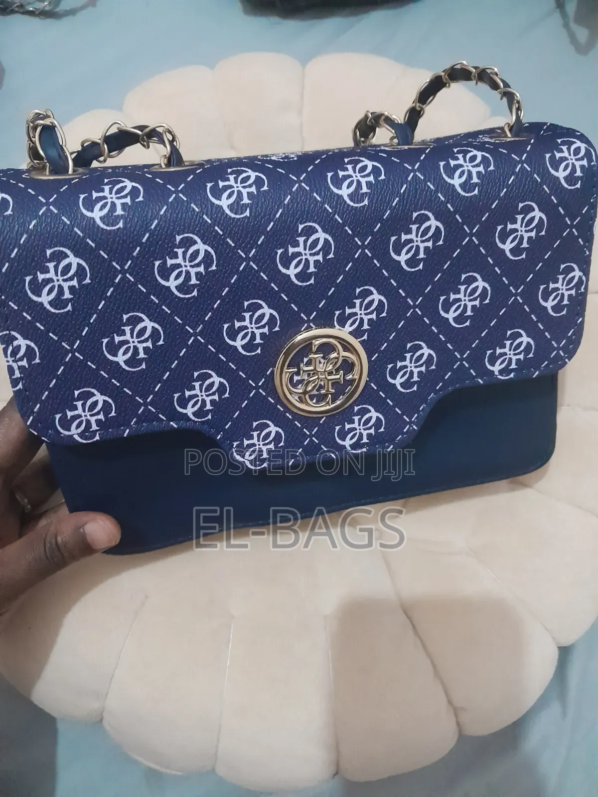 Trendy Dark Blue Ladies' Chain Shoulder Bag
