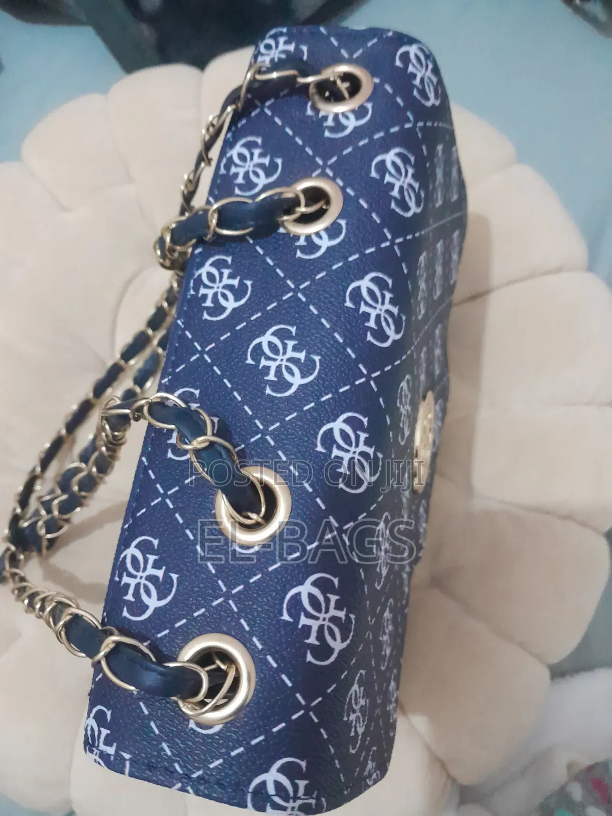 Trendy Dark Blue Ladies' Chain Shoulder Bag