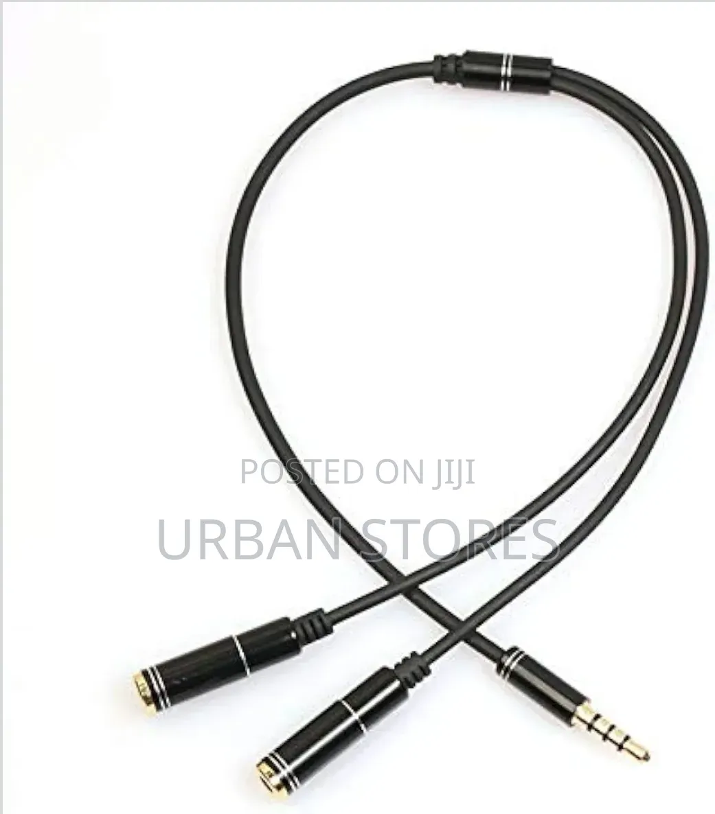 3.5mm Male Jack Y Splitter Cable to 2 Female Jack