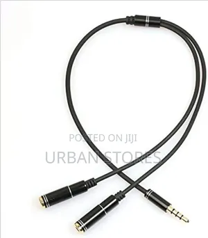 3.5mm Male Jack Y Splitter Cable to 2 Female Jack
