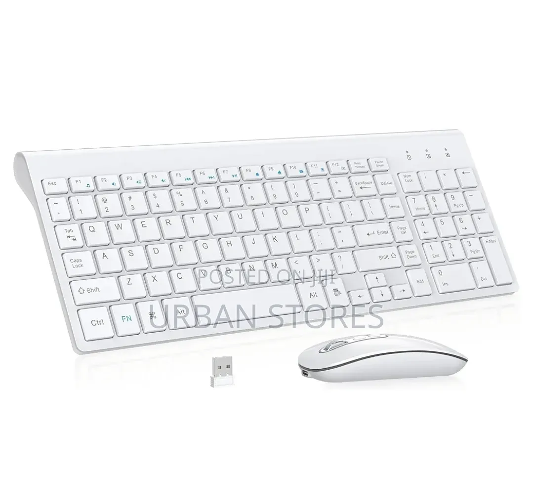Wireless Mini Keyboard and Mouse Combo Silver