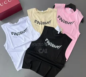 Graphic Print Sleeveless T-Shirts