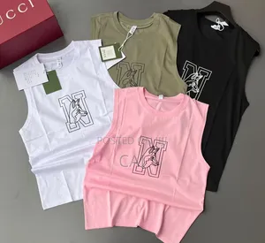 Graphic Print Sleeveless T-Shirts