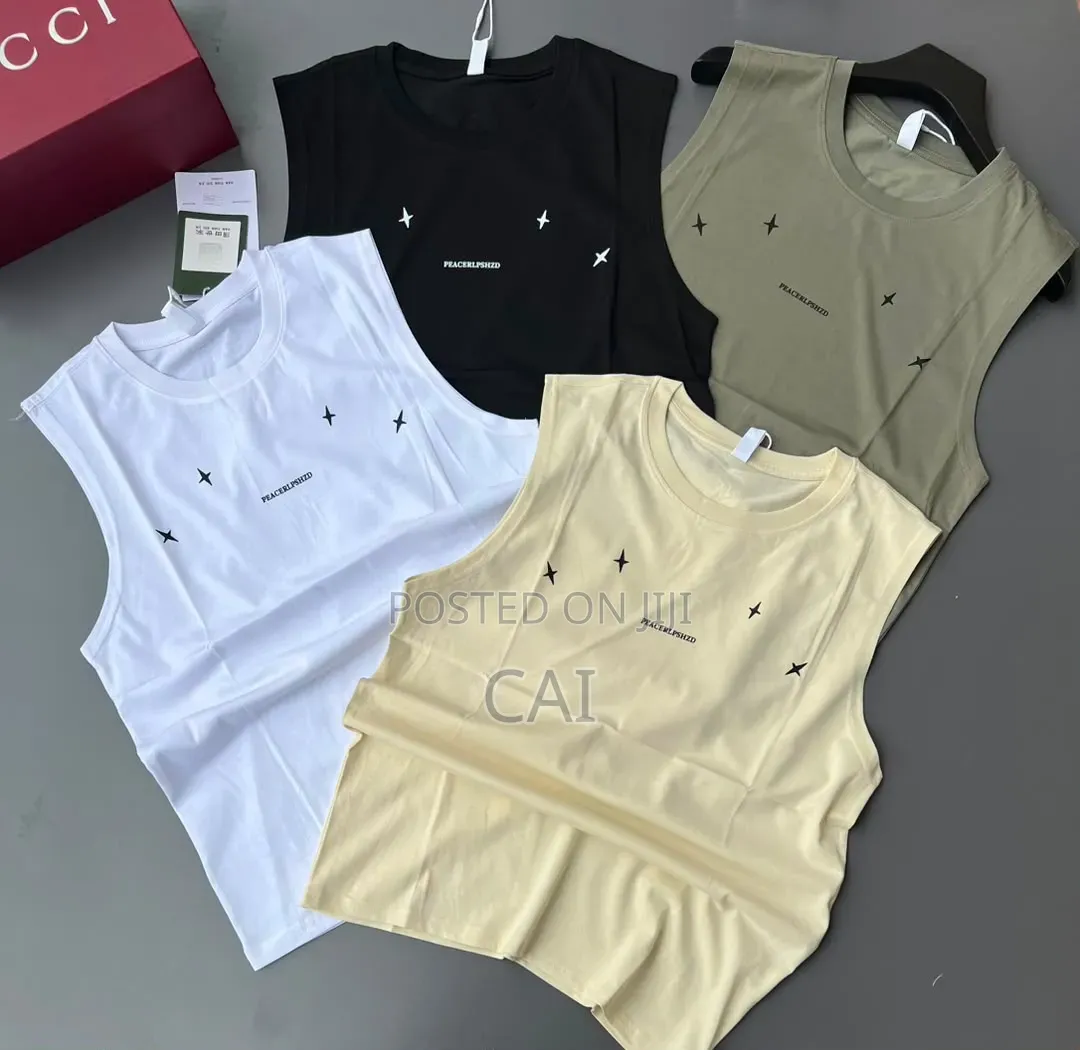 Graphic Print Sleeveless T-Shirts