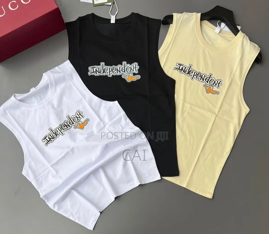 Graphic Print Sleeveless T-Shirts