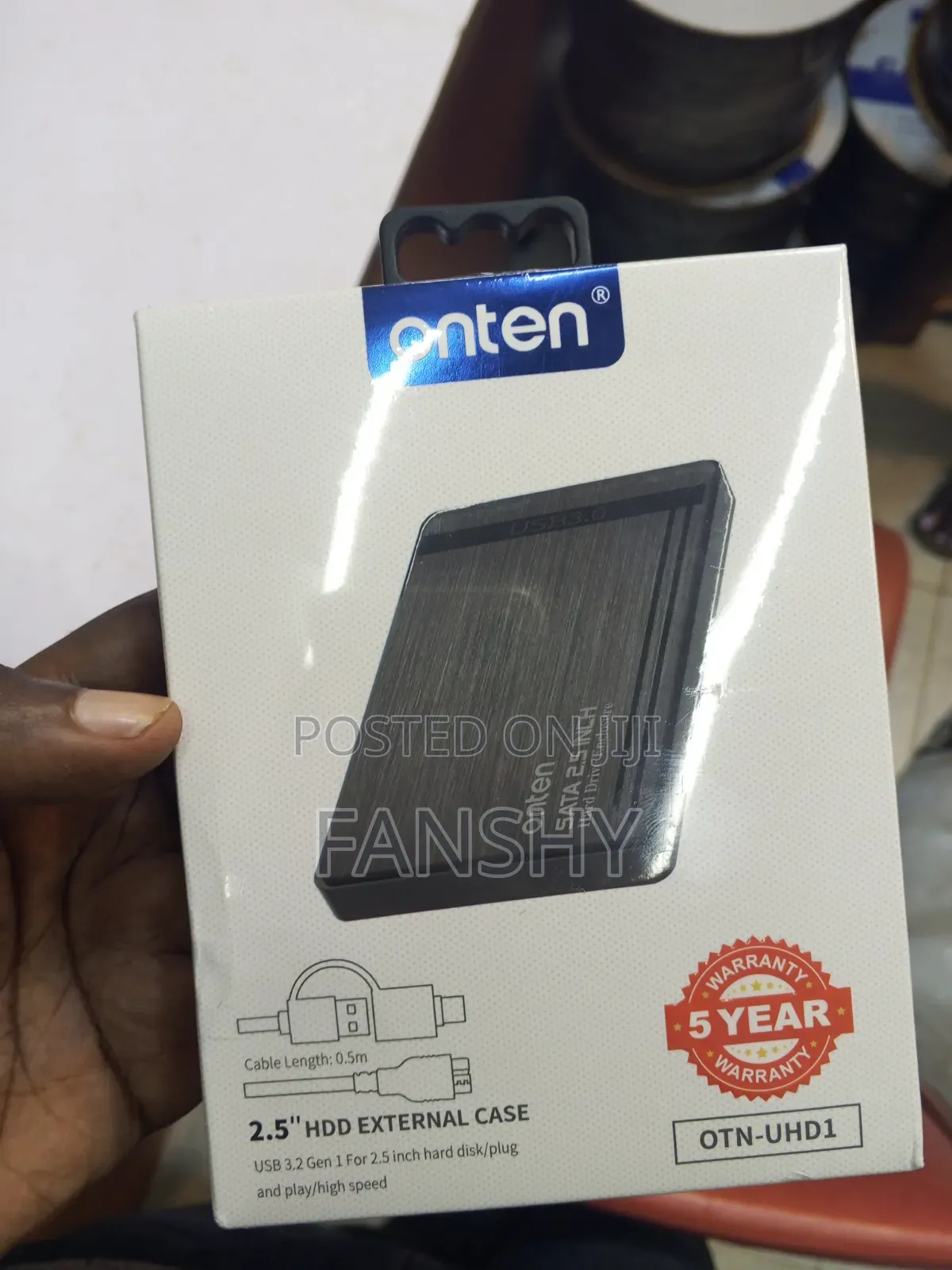 Original Onten 2.5 HDD Type C Disk Case (2 in 1)