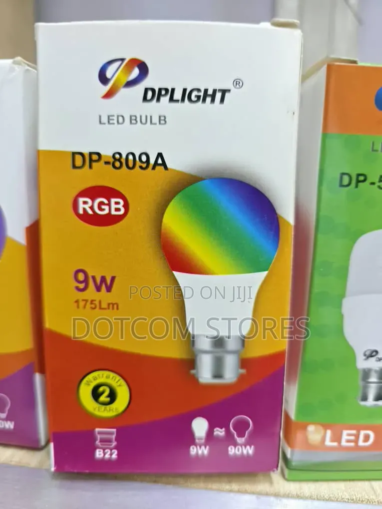 DPLIGHT DP-809A RGB LED Bulb With a B22 Bayonet Base