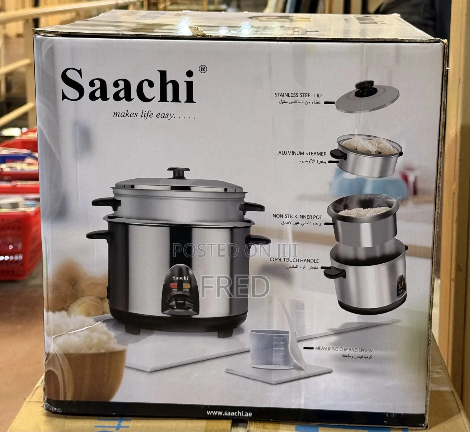 Saachi 2.8-Liter Electric Rice Cooker, Model NL-RC-5181