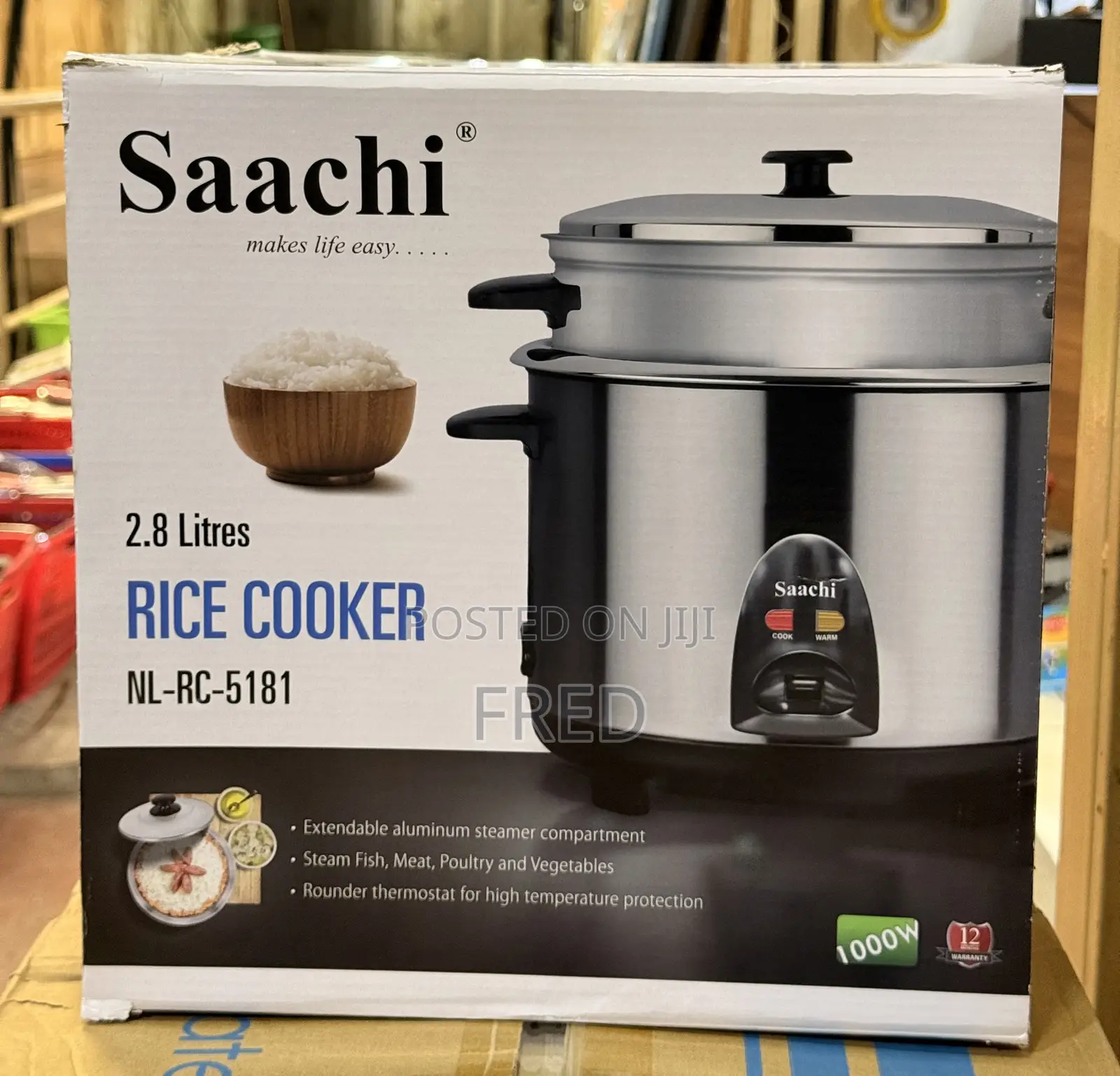 Saachi 2.8-Liter Electric Rice Cooker, Model NL-RC-5181