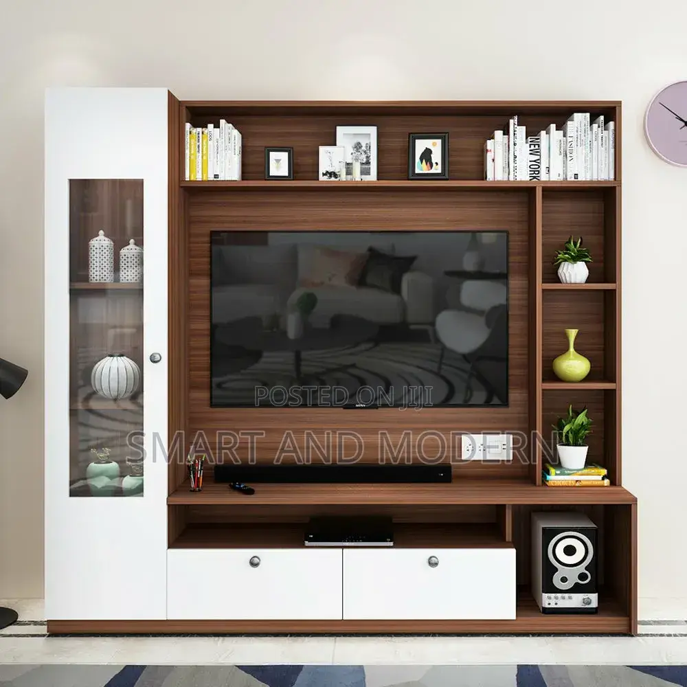 Casper /TV Unit | Walnut /and Frosty/ White | 55 Inches TV