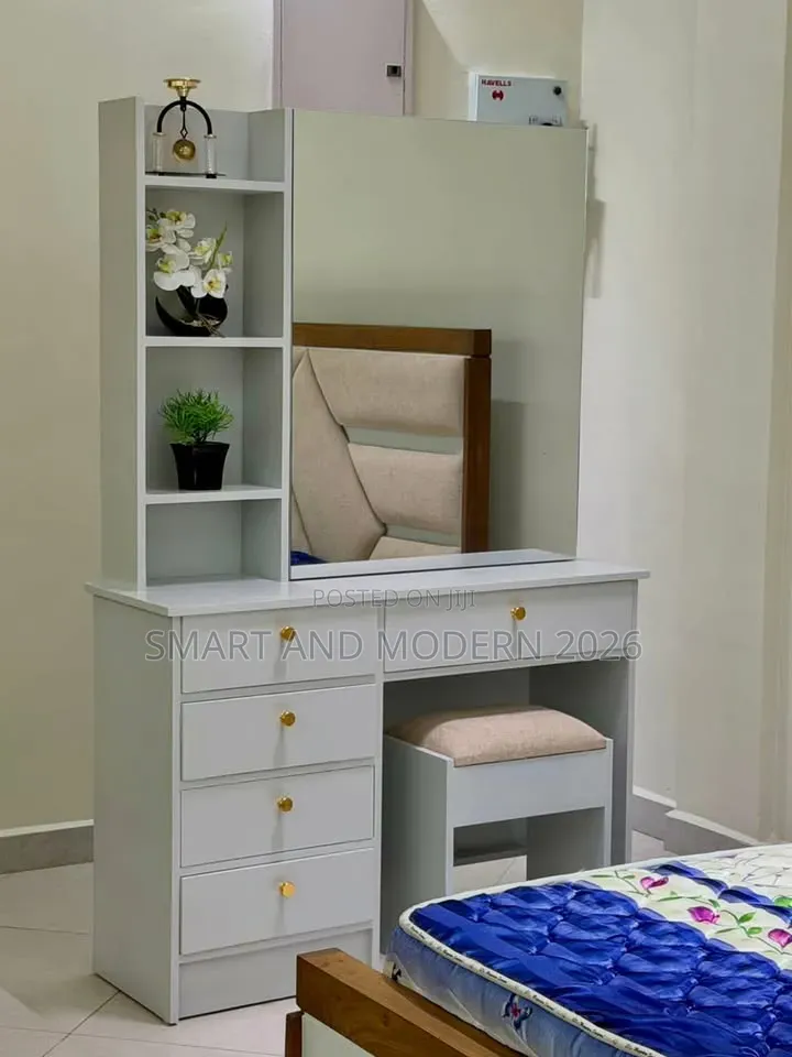 Snowcrest /Dresser With/ Sliding MirrorDressing /Cabinets Table/