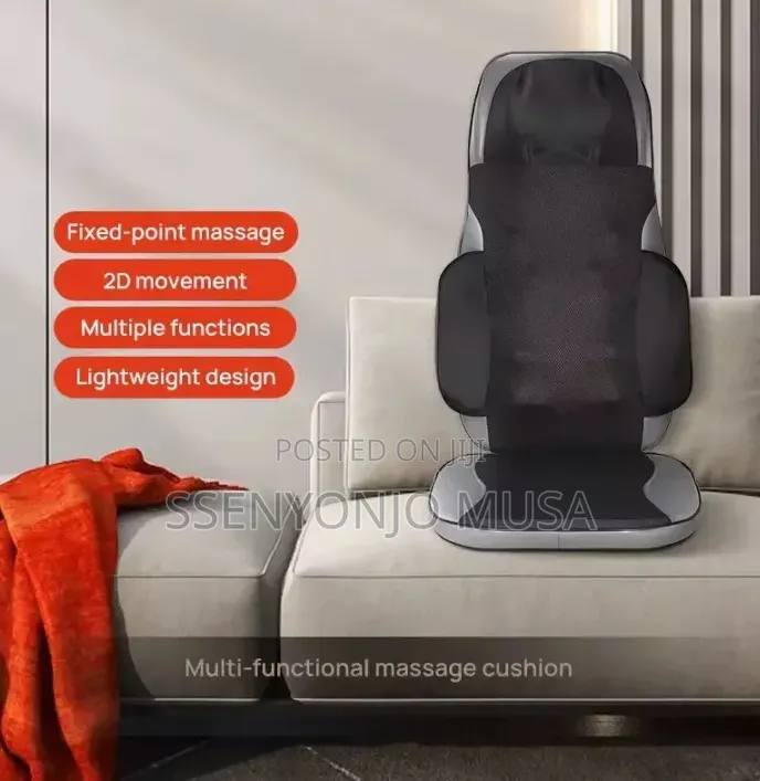 MDHL Heated Car Seat Massager Chair Cushion With Remote Control - Grey